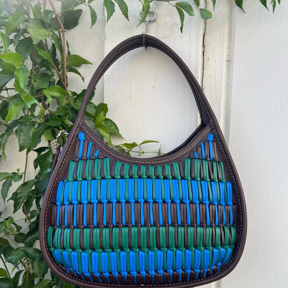 Artistic Blue and Green Mini Coach Ergo Bag - Picture 3 of 3